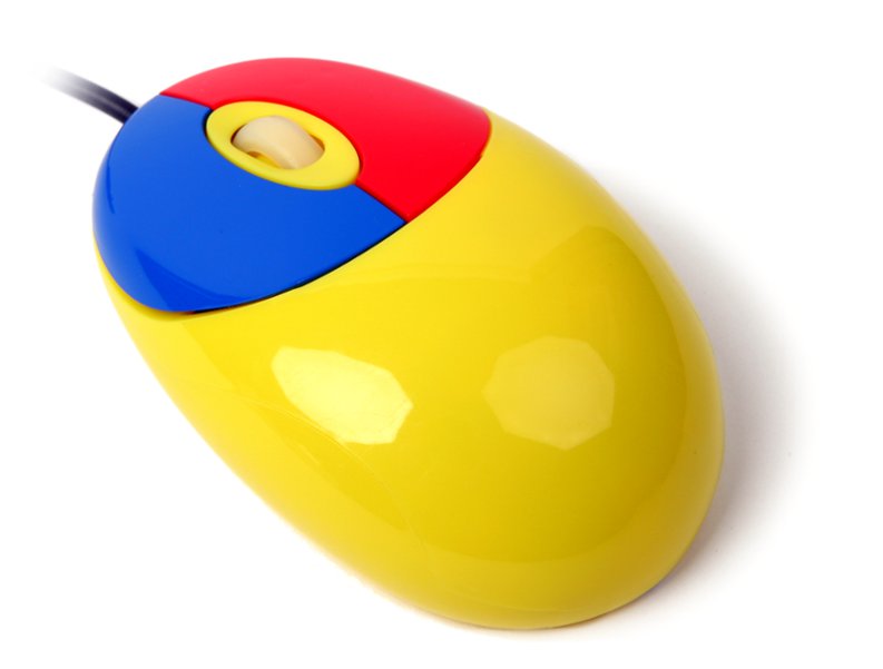 EL1-LM1-Y - Mini Multi-Coloured Optical Scroll Mouse, Yellow