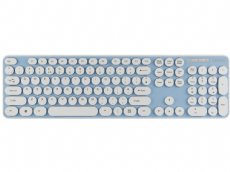Blue Round Key Chiclet Style Quiet Keyboard