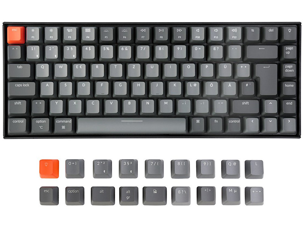 German Keychron K2v2 Bluetooth RGB Backlit Linear Mac/PC Keyboard