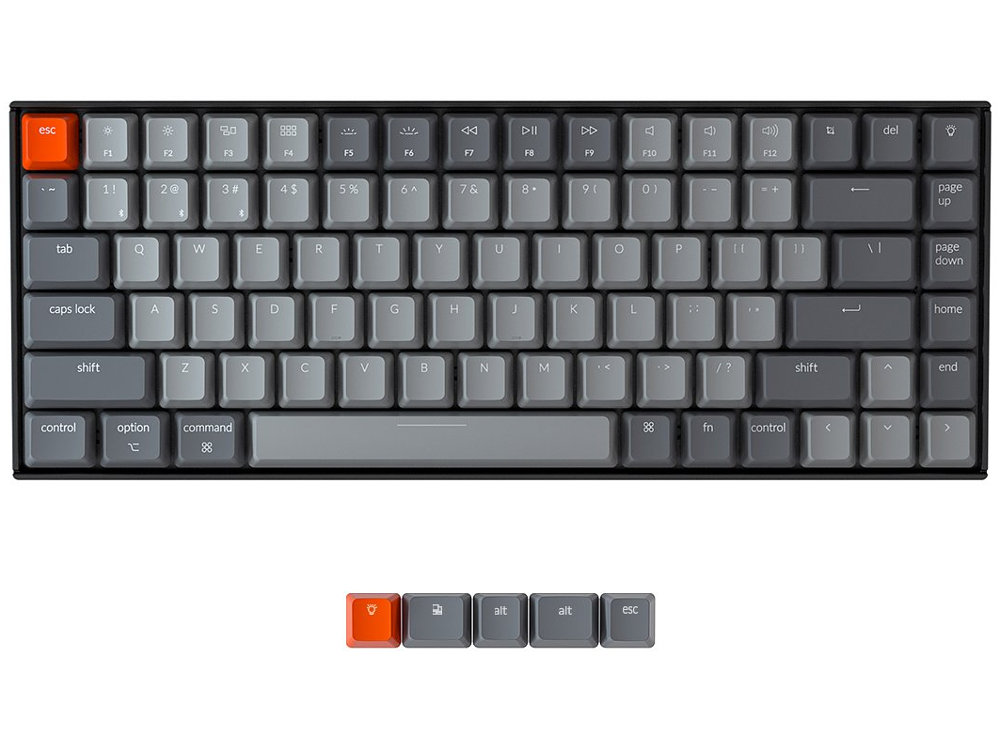 UK Keychron K2v2 Bluetooth RGB Backlit Tactile Aluminium Mac/PC Keyboard :  K2-C3-UK : The Keyboard Company