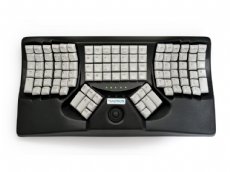 Maltron, Ergonomic Two-Handed Trackball Keyboard Black USB