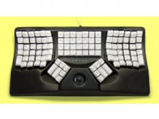 Maltron, Ergonomic Two-Handed Trackball Keyboard Black Mac