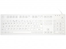 Medical Sealed IP-68 Silicone Keyboard White