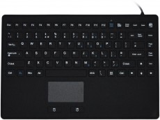 Medical Sealed IP-68 Silicone Touchpad Keyboard Black