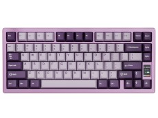 USA ND75 Mini Tri-Mode RGB Hot-Swap Linear LCD Purple Aluminium Keyboard