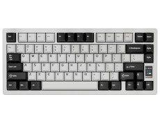 USA ND75 Mini Tri-Mode RGB Hot-Swap Linear LCD White Aluminium Keyboard