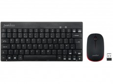 PERIDUO-712 Wireless Mini Keyboard and Mouse Set Black